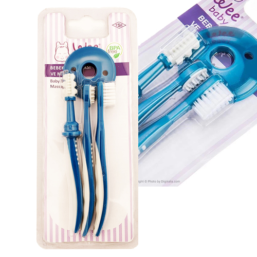 ست مسواک و ماساژور لثه کودک سه تکه وی بیبی